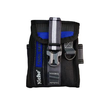 Wholesale Flap Closed Tool Bag with MOLLE System, D Ring, Side Pocket, Multiple Carry Ways - Measuring Tape Holster Flap Closed Multi Function Tool Pouch with MOLLE Attachment System and D Ring and Pencil Holder, Multiple Carry Ways